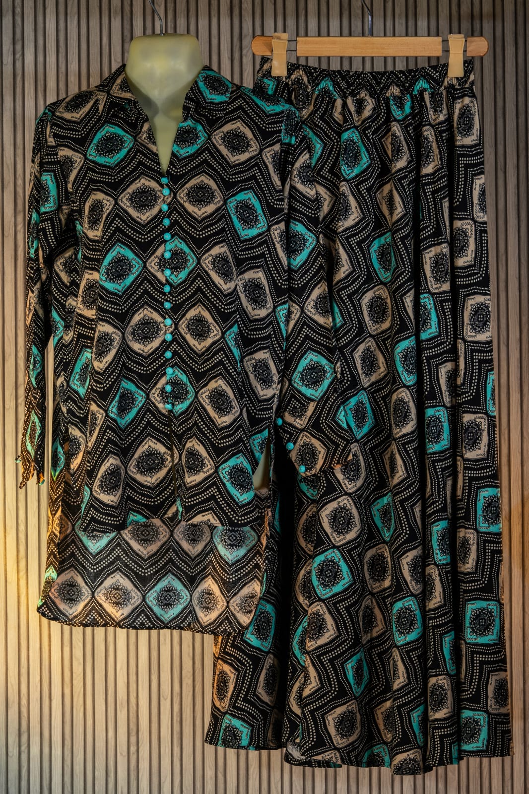 Winter Linen Co-Ord Set for Women – Teal Heritage