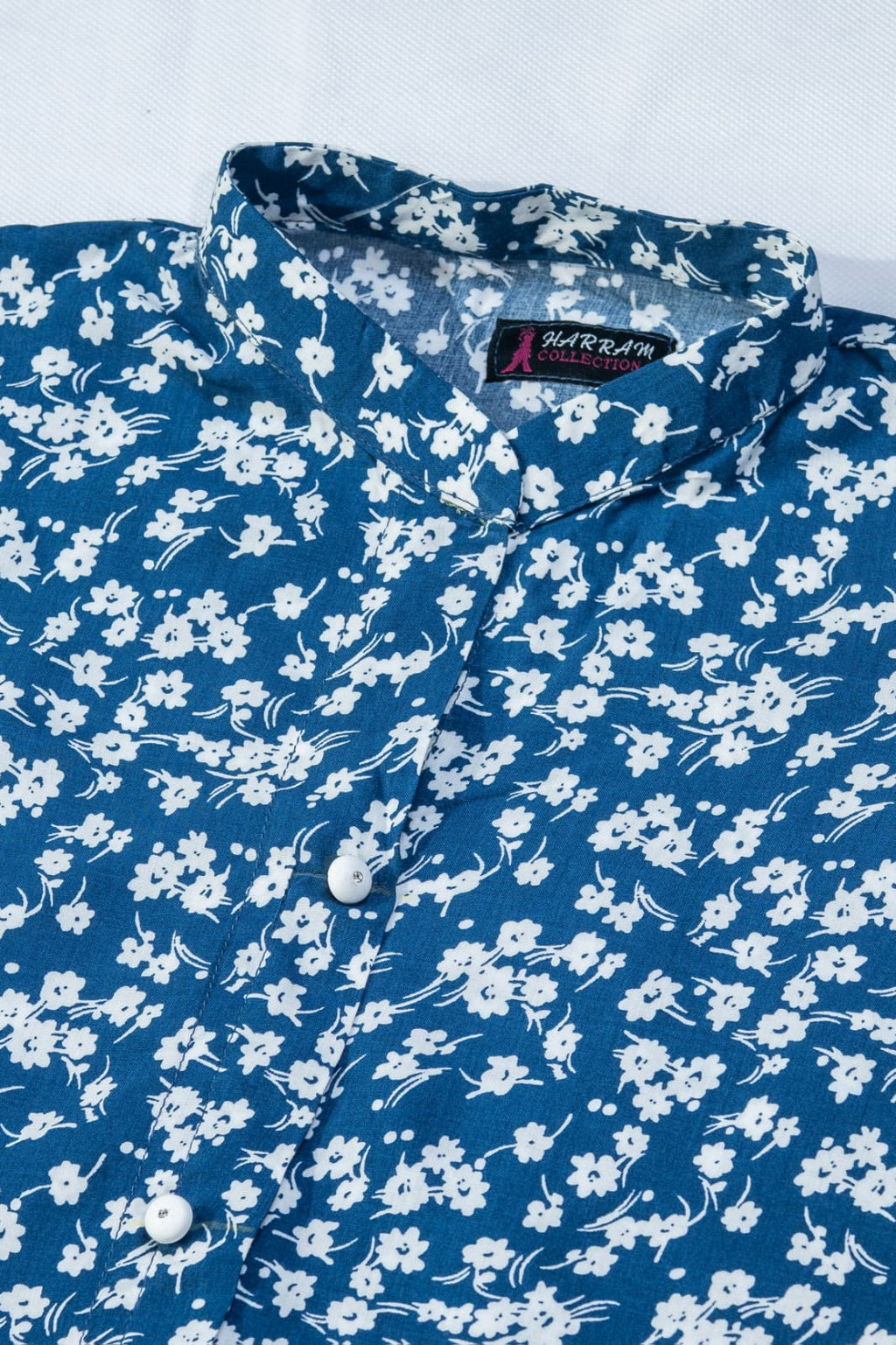 Winter Linen Co-Ord Set for Women – Blue Blossom