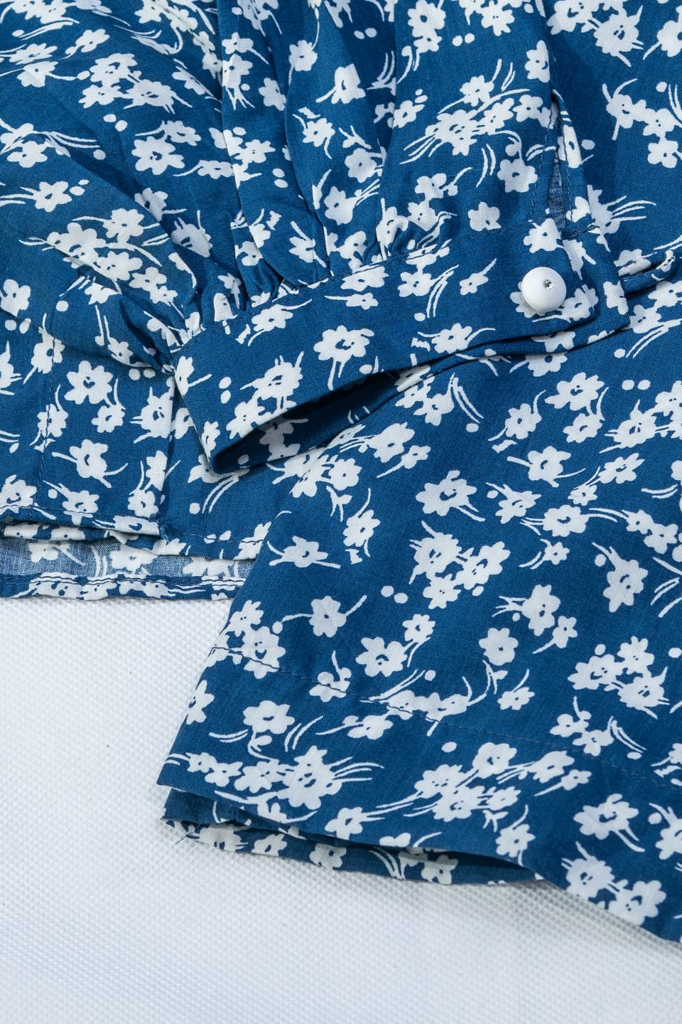 Winter Linen Co-Ord Set for Women – Blue Blossom