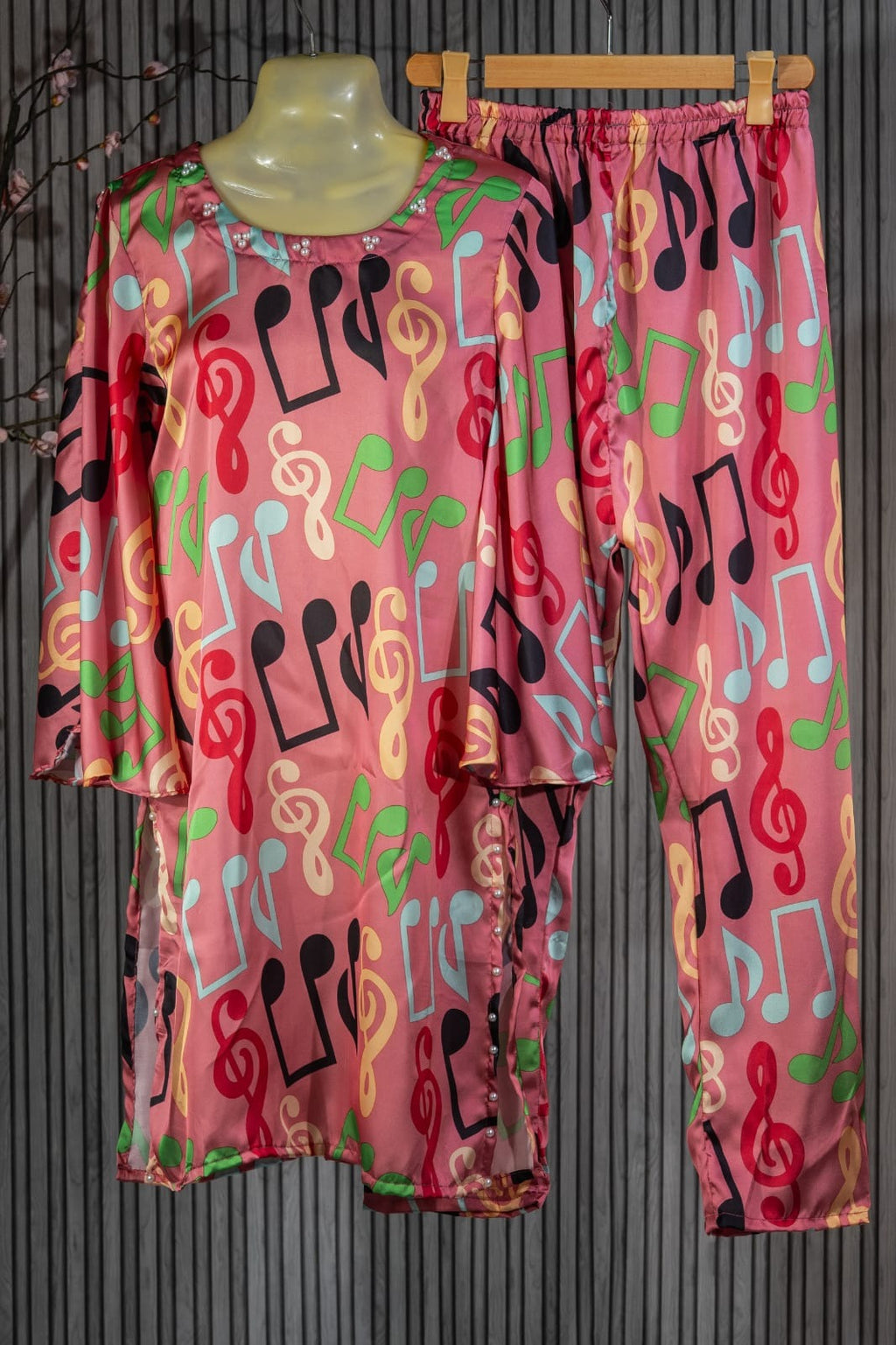 Vibrant Musical Notes Pajama Set: A Symphony of Style