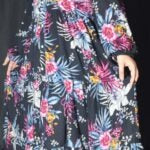 Stone lilen digital print frok